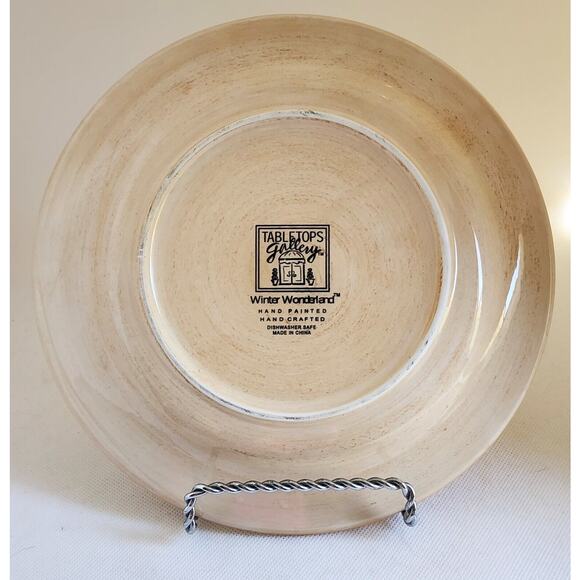 Plate/Salad-Cookies-Tabletops Gallery-Winter Wonderland-Reindeer-Snow-8.5 in - Picture 5 of 7